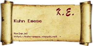 Kuhn Emese névjegykártya