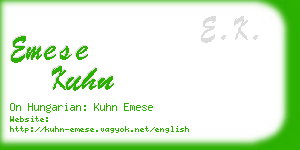 emese kuhn business card